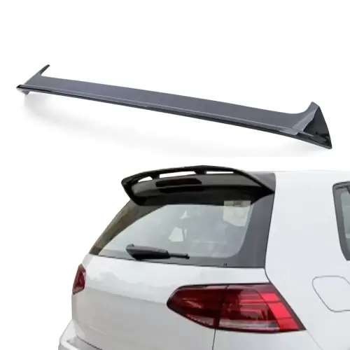 VW Golf 7 TSI Gloss Black Plastic Roof Spoiler (2013-2020)