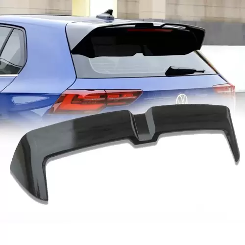 VW Golf 8 R-Line Oettinger Style Gloss Black Plastic Roof Spoiler (2021–2026)