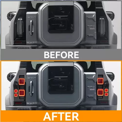 Jetour T2 Premium Defender Style Smoked Black LED Taillights