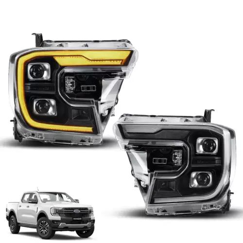 Ford Ranger OEM Wildtrak Style DRL LED Dual Projector Upgrade Headlights 