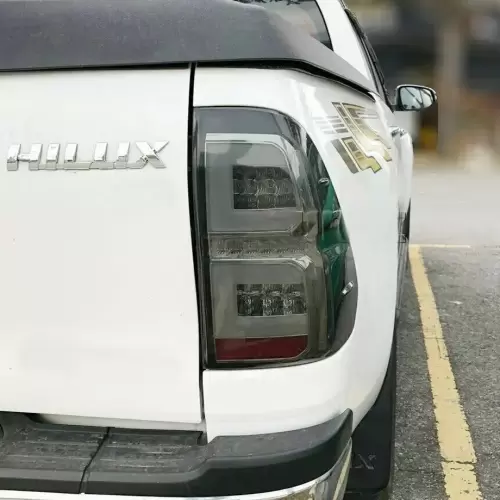 Toyota Hilux Revo Smoked Black LED Taillights