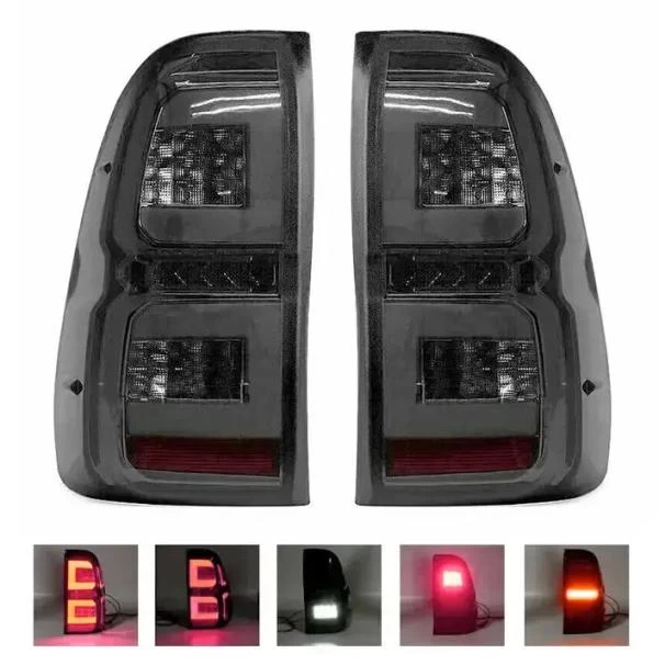 Toyota Hilux Revo Smoked Black LED Taillights