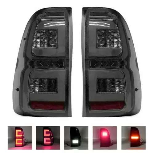 Toyota Hilux Revo Smoked Black LED Taillights