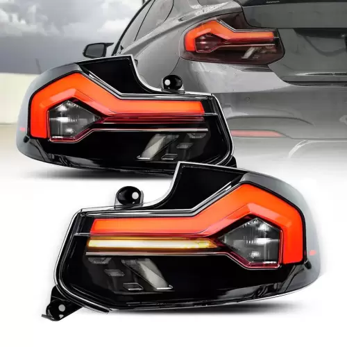 BMW F22 / F23 2-Series GTS Style Sequential Smoked Black Taillights 