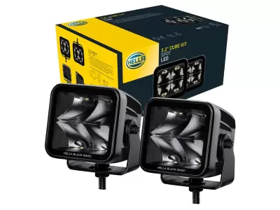 Hella Black Magic 3.2" Cube LED Spot Light Kit